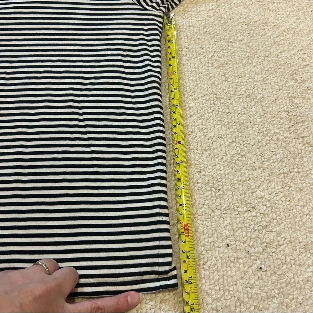 Vineyard Vines Bell 3/4 Sleeve Cotton Black and White Stipe Top Size Small - Picture 9 of 9
